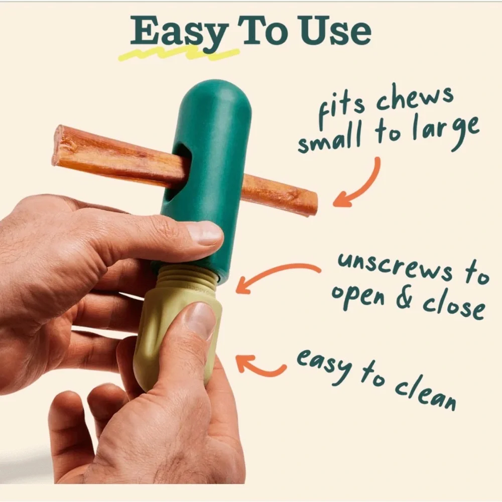 Interactive Dog Chew Toy in Teal and Light Green